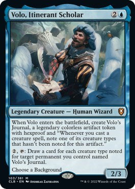 Volo Itinerant Scholar (CLB) #103 Mythic Rare (Near Mint) Commander Legends: Battle for Baldur's Gate Magic: 2022