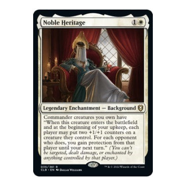 Noble Heritage (CLB) #35 Rare (Lightly Played) Commander Legends: Battle for Baldur's Gate Magic: The Gathering: 2022