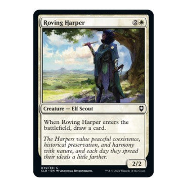Roving Harper (CLB) #40 Common (Lightly Played) Commander Legends: Battle for Baldur's Gate Magic: The Gathering: 2022