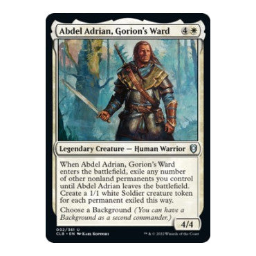Abdel Adrian, Gorion's Ward (CLB) #2 Uncommon (Lightly Played) Commander Legends: Battle for Baldur's Gate Magic: The Gathering: 2022
