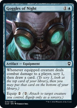 Goggles of Night (CLB) #74 Common (Lightly Played) Commander Legends: Battle for Baldur's Gate Magic: 2022