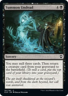 Summon Undead (CLB) #151 Common (Lightly Played) Commander Legends: Battle for Baldur's Gate Magic: 2022
