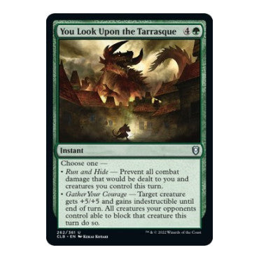 You Look Upon the Tarrasque (CLB) #262 Uncommon (Lightly Played) Commander Legends: Battle for Baldur's Gate Magic: The Gathering: 2022