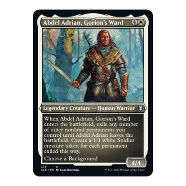 Abdel Adrian, Gorion's Ward (Foil Etched) (CLB) #471 Uncommon (Foil Near Mint) Commander Legends: Battle for Baldur's Gate Magic: The Gathering: 2022