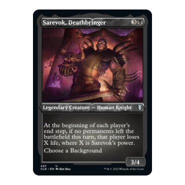 Sarevok Deathbringer Foil Etched (CLB) #497 Uncommon (Foil Lightly Played) Commander Legends: Battle for Baldur's Gate Magic: The Gathering: 2022