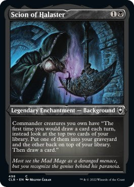 Scion of Halaster Foil Etched (CLB) #498 Common (Foil Lightly Played) Commander Legends: Battle for Baldur's Gate Magic: The Gathering: 2022
