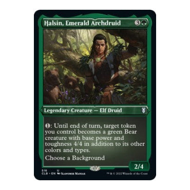 Halsin, Emerald Archdruid (Foil Etched) (CLB) #516 Uncommon (Foil Lightly Played) Commander Legends: Battle for Baldur's Gate Magic: The Gathering: 2022