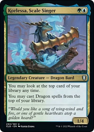 Korlessa Scale Singer (CLB) #280 Uncommon (Lightly Played) Commander Legends: Battle for Baldur's Gate Magic: The Gathering: 2022