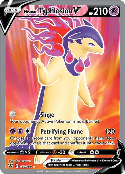 Hisuian Typhlosion V (Full Art) (SWSH10) #169/189 Ultra Rare (Holofoil Lightly Played) SWSH10: Astral Radiance Pokemon: 2022