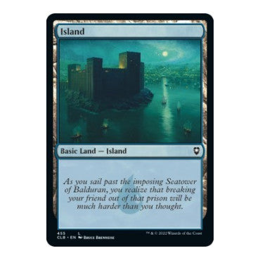 Island 455 (CLB) #455 Land (Foil Lightly Played) Commander Legends: Battle for Baldur's Gate Magic: The Gathering: 2022