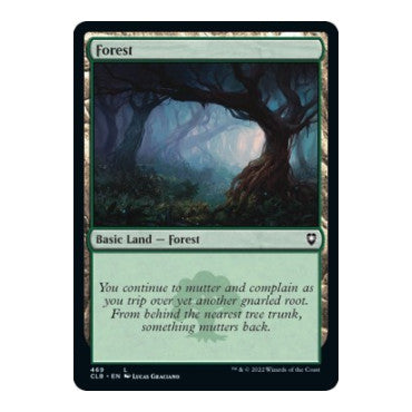 Forest (469) (CLB) #469 Land (Foil Lightly Played) Commander Legends: Battle for Baldur's Gate Magic: The Gathering: 2022
