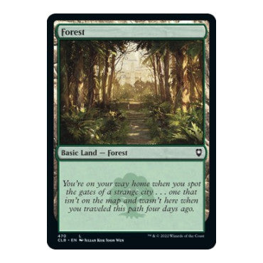 Forest 470 (CLB) #470 Land (Foil Lightly Played) Commander Legends: Battle for Baldur's Gate Magic: The Gathering: 2022