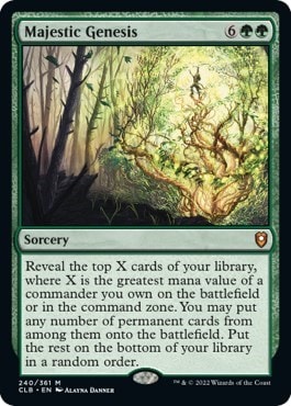 Majestic Genesis (CLB) #240 Mythic Rare (Near Mint) Commander Legends: Battle for Baldur's Gate Magic: The Gathering: 2022