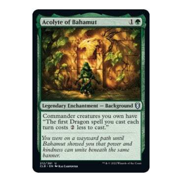 Acolyte of Bahamut (CLB) #212 Uncommon (Lightly Played) Commander Legends: Battle for Baldur's Gate Magic: The Gathering: 2022