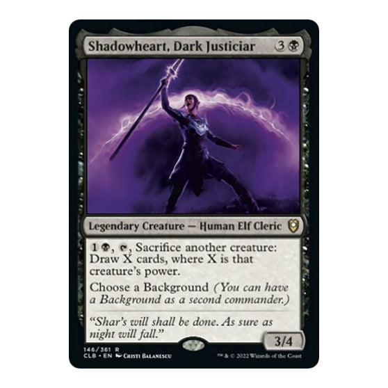 Shadowheart, Dark Justiciar (CLB) #146 Rare (Lightly Played) Commander Legends: Battle for Baldur's Gate Magic: The Gathering: 2022