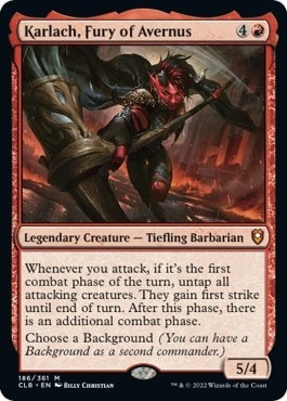 Karlach Fury of Avernus (CLB) #186 Mythic Rare Commander Legends: Battle for Baldur's Gate Magic: The Gathering: 2022