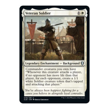 Veteran Soldier (CLB) #48 Uncommon (Lightly Played) Commander Legends: Battle for Baldur's Gate Magic: The Gathering: 2022