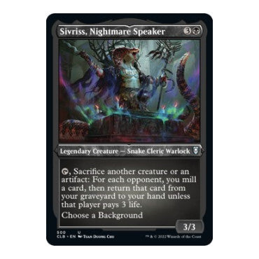 Sivriss, Nightmare Speaker (Foil Etched) (CLB) #500 Uncommon (Foil Lightly Played) Commander Legends: Battle for Baldur's Gate Magic: The Gathering: 2022