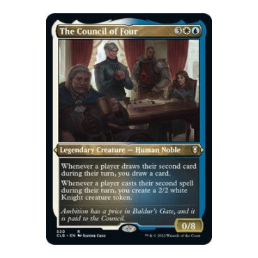The Council of Four Foil Etched (CLB) #530 Rare (Foil Lightly Played) Commander Legends: Battle for Baldur's Gate Magic: The Gathering: 2022