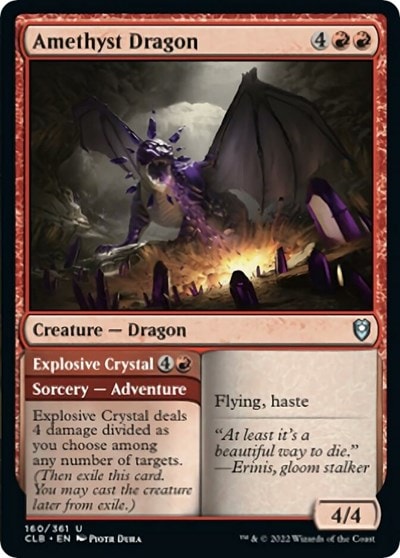 Amethyst Dragon (CLB) #160 Uncommon (Lightly Played) Commander Legends: Battle for Baldur's Gate Magic: The Gathering: 2022