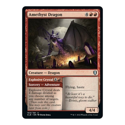 Amethyst Dragon (CLB) #160 Uncommon (Lightly Played) Commander Legends: Battle for Baldur's Gate Magic: The Gathering: 2022