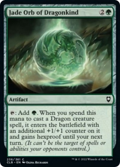 Jade Orb of Dragonkind (CLB) #236 Common (Lightly Played) Commander Legends: Battle for Baldur's Gate Magic: The Gathering: 2022