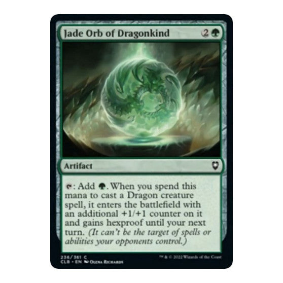 Jade Orb of Dragonkind (CLB) #236 Common Commander Legends: Battle for Baldur's Gate Magic: The Gathering: 2022
