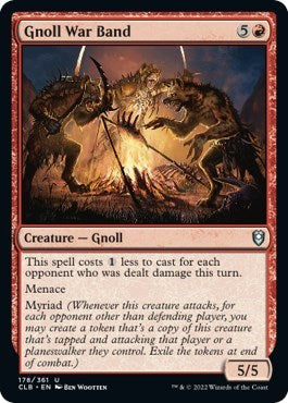 Gnoll War Band (CLB) #178 Uncommon (Lightly Played) Commander Legends: Battle for Baldur's Gate Magic: The Gathering: 2022