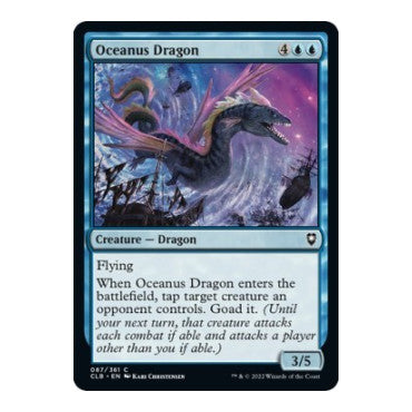Oceanus Dragon (CLB) #87 Common Commander Legends: Battle for Baldur's Gate Magic: The Gathering: 2022