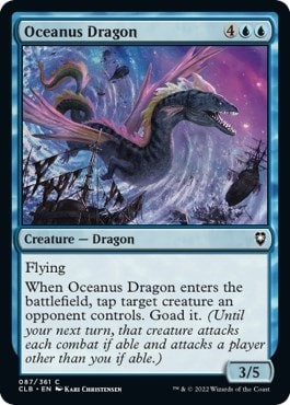 Oceanus Dragon (CLB) #87 Common Commander Legends: Battle for Baldur's Gate Magic: The Gathering: 2022