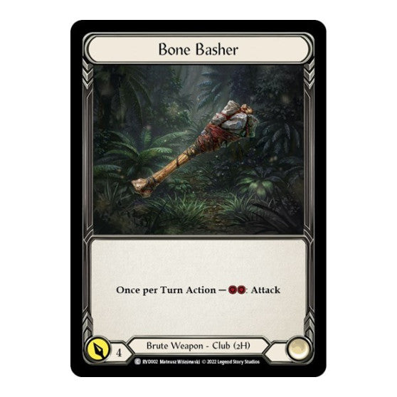 Bone Basher (RVD/DVR) #RVD002 Common (Cold Foil Lightly Played) Classic Battles: Rhinar vs Dorinthea Flesh and Blood TCG: 2022