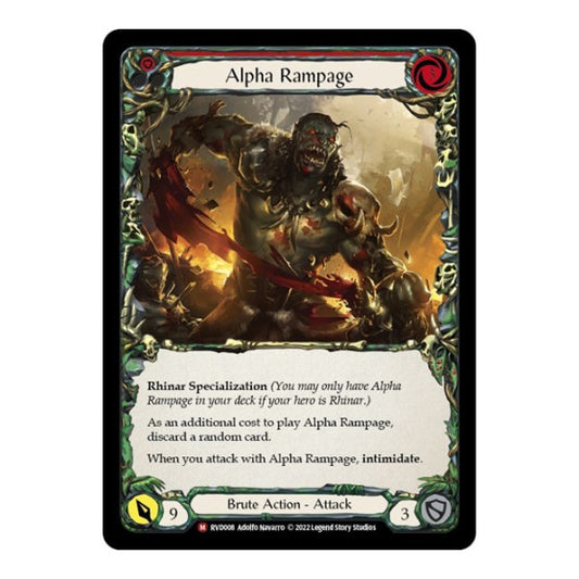 Alpha Rampage (RVD/DVR) #RVD008 Majestic (Moderately Played) Classic Battles: Rhinar vs Dorinthea Flesh and Blood TCG: 2022