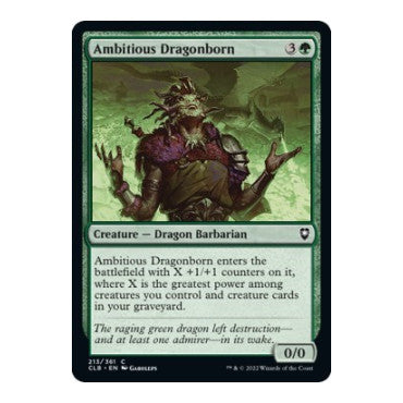 Ambitious Dragonborn (CLB) #213 Common (Lightly Played) Commander Legends: Battle for Baldur's Gate Magic: The Gathering: 2022