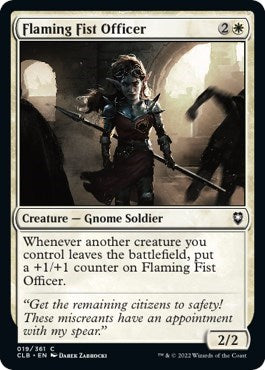 Flaming Fist Officer (CLB) #19 Common (Lightly Played) Commander Legends: Battle for Baldur's Gate Magic: The Gathering: 2022