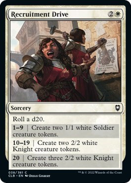 Recruitment Drive (CLB) #38 Common (Near Mint) Commander Legends: Battle for Baldur's Gate Magic: The Gathering: 2022