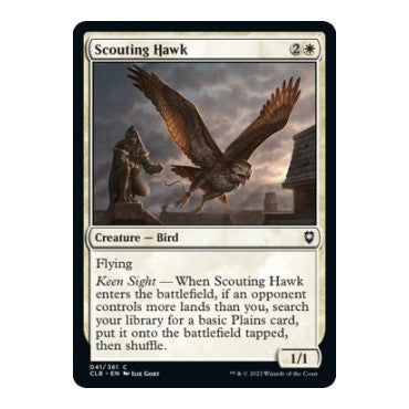 Scouting Hawk (CLB) #41 Common (Foil Lightly Played) Commander Legends: Battle for Baldur's Gate Magic: The Gathering: 2022