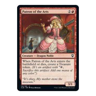 Patron of the Arts (CLB) #191 Common (Lightly Played) Commander Legends: Battle for Baldur's Gate Magic: The Gathering: 2022