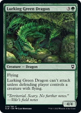 Lurking Green Dragon (CLB) #239 Common (Lightly Played) Commander Legends: Battle for Baldur's Gate Magic: The Gathering: 2022