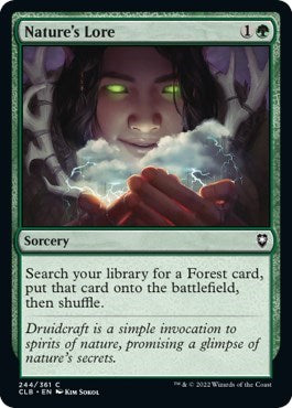 Natures Lore (CLB) #244 Common (Near Mint) Commander Legends: Battle for Baldur's Gate Magic: The Gathering: 2022