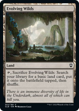 Evolving Wilds (CLB) #352 Common (Lightly Played) Commander Legends: Battle for Baldur's Gate Magic: 2022