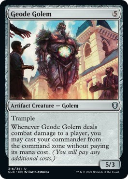 Geode Golem (CLB) #316 Uncommon (Lightly Played) Commander Legends: Battle for Baldur's Gate Magic: The Gathering: 2022