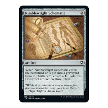 Nimblewright Schematic (CLB) #330 Common Commander Legends: Battle for Baldur's Gate Magic: The Gathering: 2022