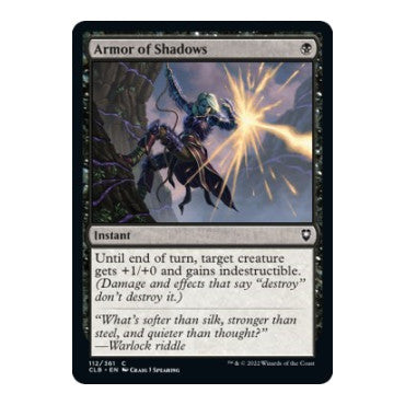 Armor of Shadows (CLB) #112 Common (Lightly Played) Commander Legends: Battle for Baldur's Gate Magic: The Gathering: 2022