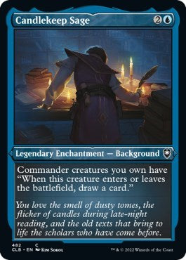 Candlekeep Sage Foil Etched (CLB) #482 Common (Foil Lightly Played) Commander Legends: Battle for Baldur's Gate Magic: The Gathering: 2022