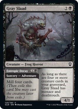 Gray Slaad (CLB) #129 Common (Moderately Played) Commander Legends: Battle for Baldur's Gate Magic: The Gathering: 2022