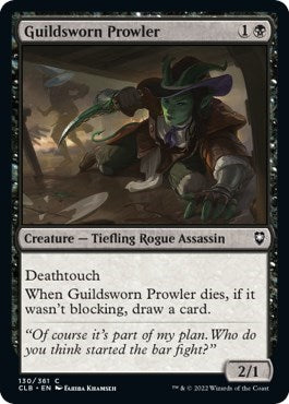 Guildsworn Prowler (CLB) #130 Common (Near Mint) Commander Legends: Battle for Baldur's Gate Magic: The Gathering: 2022