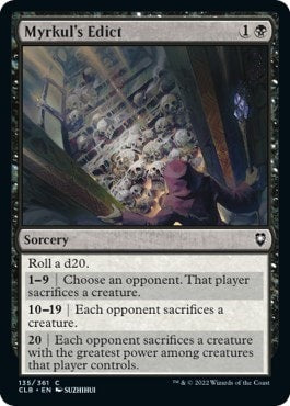Myrkuls Edict (CLB) #135 Common (Lightly Played) Commander Legends: Battle for Baldur's Gate Magic: The Gathering: 2022