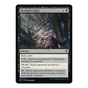 Myrkul's Edict (CLB) #135 Common (Lightly Played) Commander Legends: Battle for Baldur's Gate Magic: The Gathering: 2022