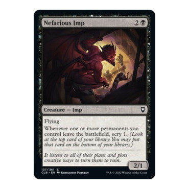 Nefarious Imp (CLB) #137 Common (Lightly Played) Commander Legends: Battle for Baldur's Gate Magic: The Gathering: 2022