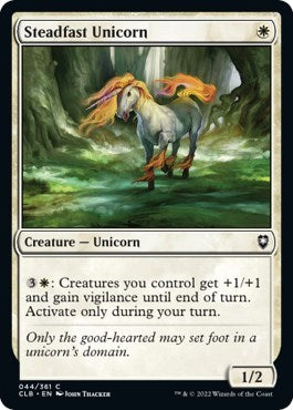 Steadfast Unicorn (CLB) #44 Common (Lightly Played) Commander Legends: Battle for Baldur's Gate Magic: The Gathering: 2022